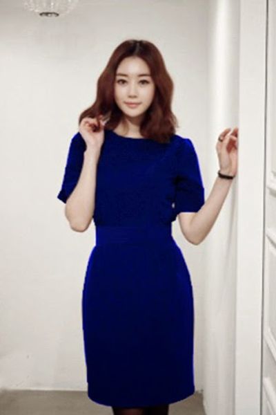 Đầm công sở đính nút sau - mc145 ms1286