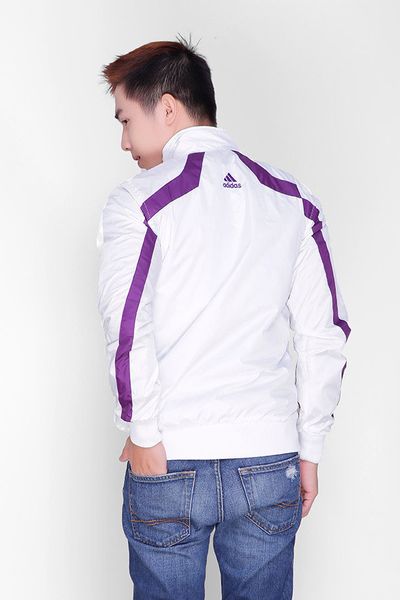 Áo khoác cặp dù adidas viền xanh dương ducm01
