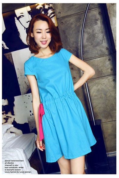 Đầm xòe thắt nơ dây eo - mc105 ms1315
