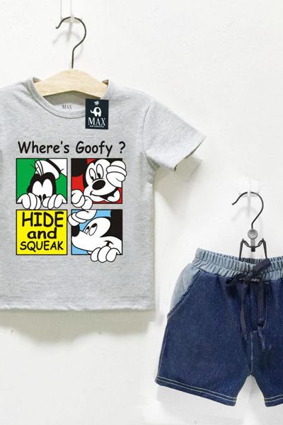 A19377 - bộ bé trai mickey max áo thun quần jean thunsize 1-8