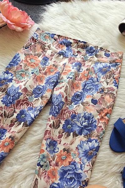 Quần hoa caro chất giá lẻ 220k