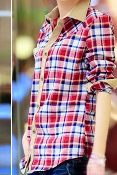 Áo somi caro viền màu - mc099 ms1276
