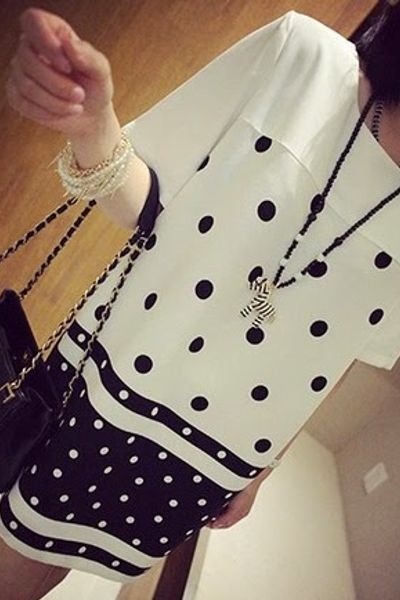 Đầm suông chấm bi hannah - 0670
