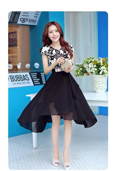 Đầm maxi phối hoa văn - mc149 ms1272