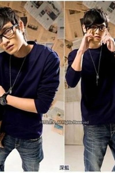 chuyên sỉ - lẻ áo thun tay dài cổ tròn cổ tim nam facioshop