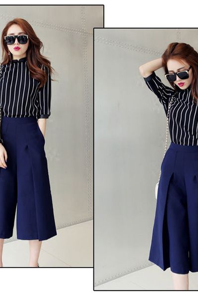 Quần culottes xếp ly - 1446
