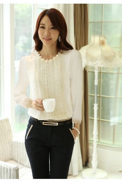 Áo sơ mi đính cườm dài tay ar0128