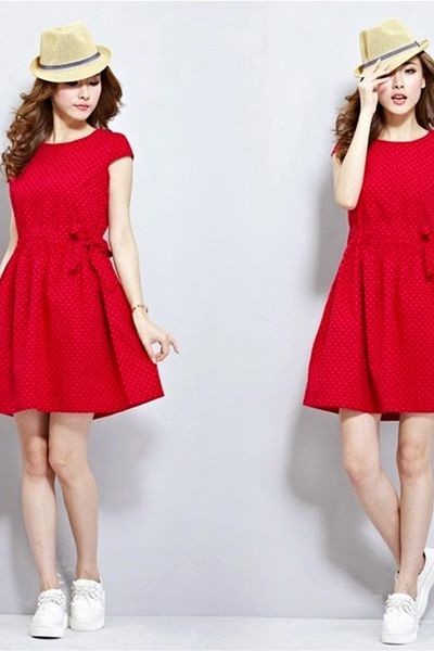 Đầm xòe denim sakura xuân hè ms0635