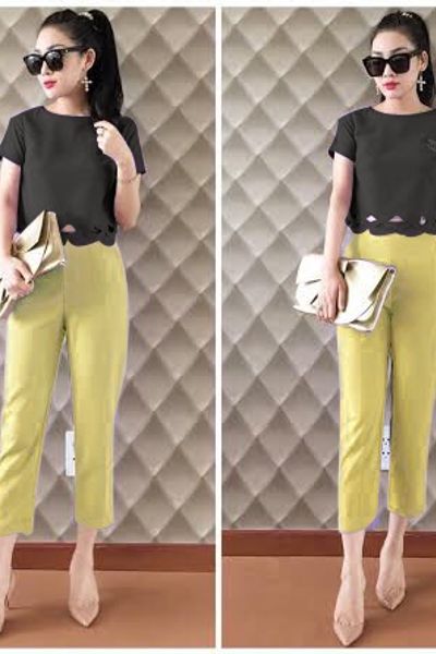 Ms 498 - 180s set quần đen áo trắng cắt laze