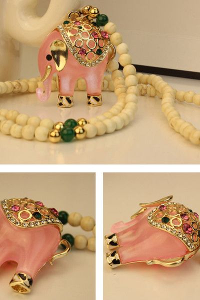 Vòng cổ nữ thời trang họa tiết voi đá mắt mèo sang trọng - dc25