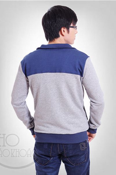 Áo khoác nỉ mix style blue