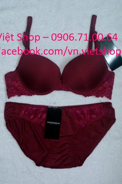 Ar01 bộ armani trơn dây ren đen