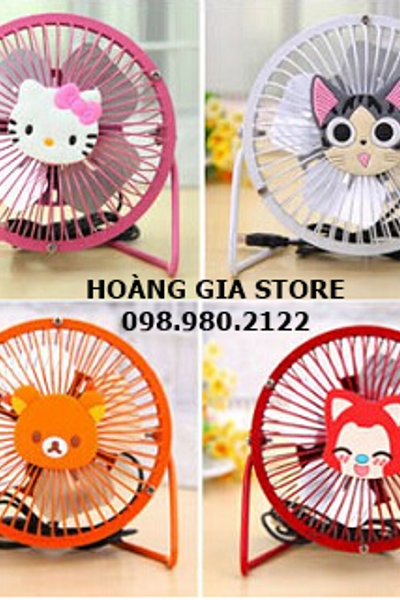 Quạt cổng usb lồng sắt hoạt hình ngộ nghĩnh