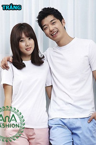 A-120 áo thun trơn cổ tròn vàng ana fashion