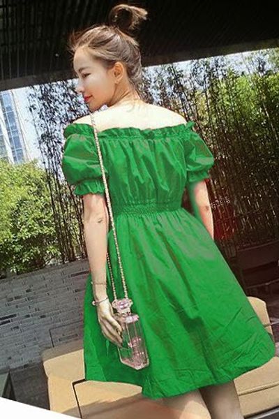 Đầm nhún trễ vai lucy - 0665