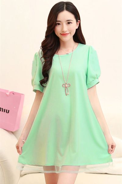 Đầm oversize phối lưới - mc135 mã 1439