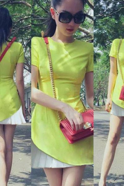 Đầm ôm xếp ly cách điệu - 1410