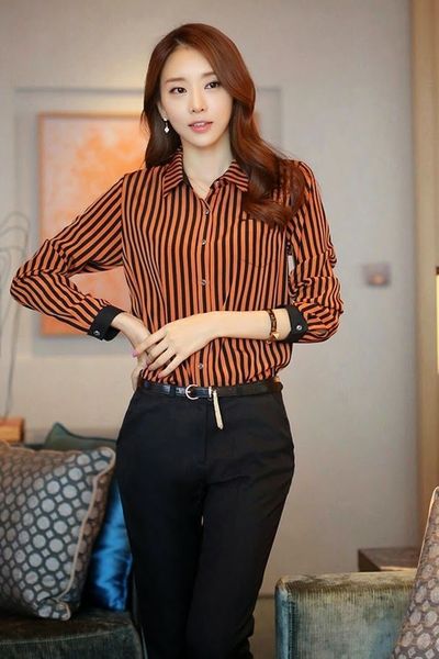 Áo somi sọc công sở 1171