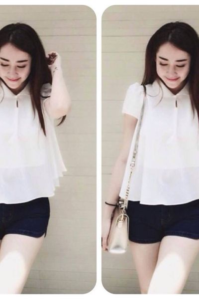 Zara voan lụa tay con cổ sen 80k-chất quảng châu