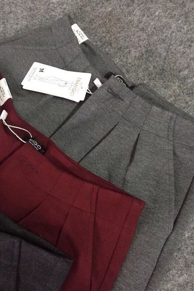 Quần âu mango màu mới 1 nút mã 1885