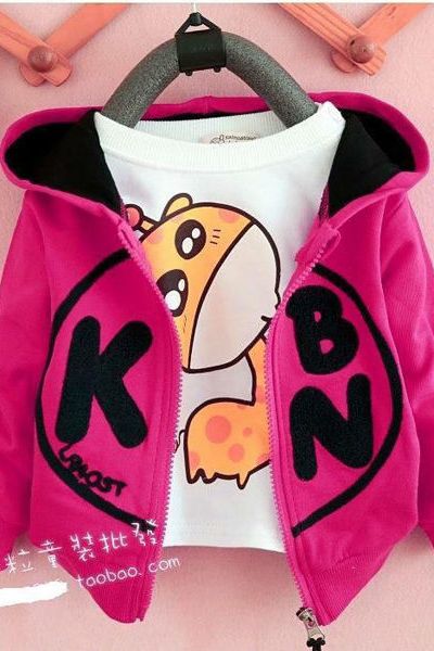 A17294 - 20/10little mon áo khoác nỉ da cá nón may lót 2 lớp hình thêuri 8size 1-8