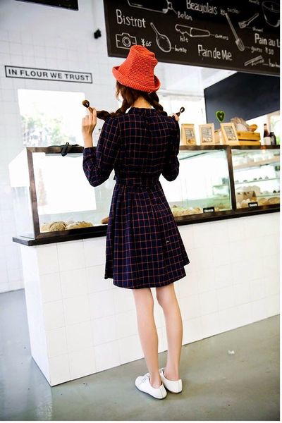 Đầm caro thu đông 2014 -0853
