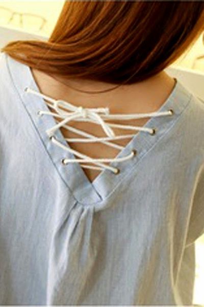 Sơ mi sọc kẻ cột dây lưng - 0626