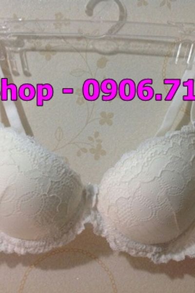 Atb33 áo triump ren hoa cúp ngang màu xanh