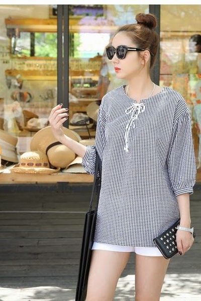 Áo caro phom rộng - mc99 ms0583