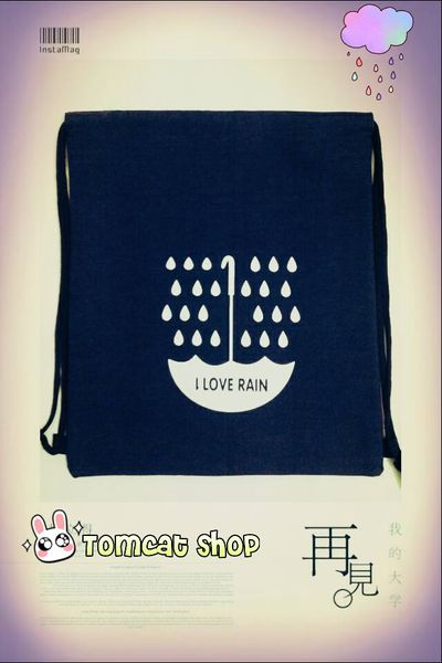 Ba lô vải bò 2 lớp in hình đẹp giá rẻ