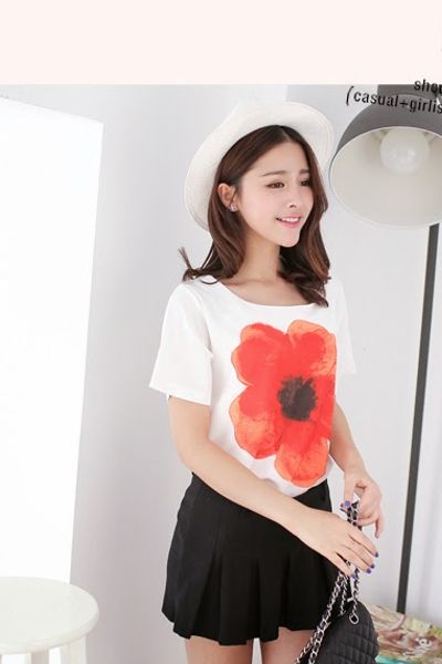 Áo voan happy in hoa - 0685