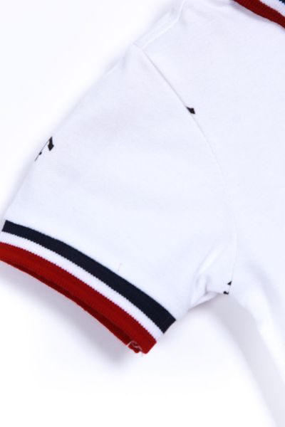 Áo polo họa tiết mỏ neo trắng 09 - 1 ri 7 cái