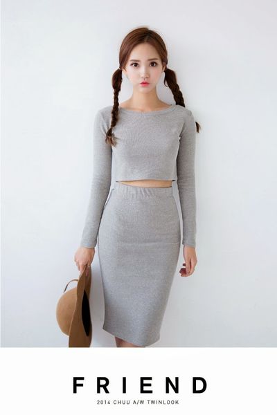 Set áo croptop chân váy bw - 0971