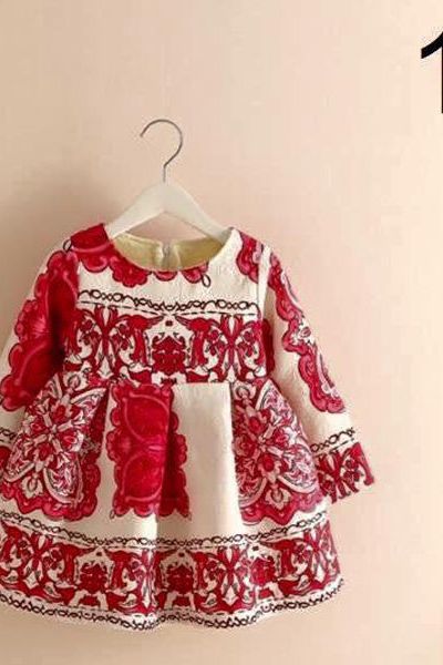 A19323 - 5/12 đầm dài tay hoa 2 lớp cát giấysize 1-8