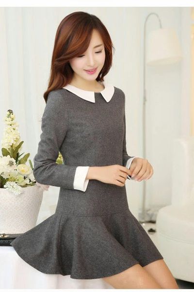 Đầm đuôi cá cổ lá sen ms1153