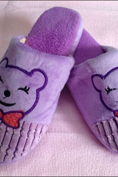 Msd 050 - dép bông lông nhung gấu pooh đi trong nhà
