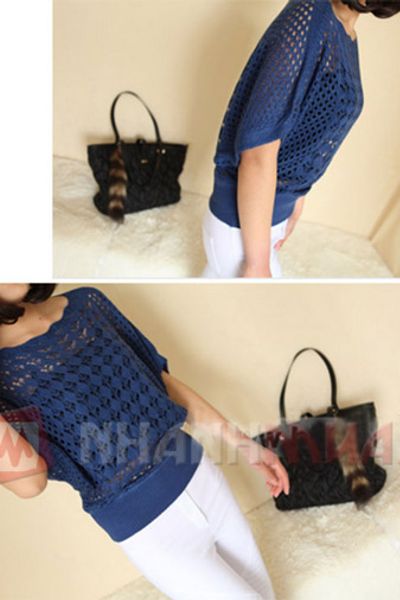 Áo len móc kiểu cánh dơi 2215