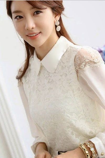 Áo voan phối ren catherine - 0383