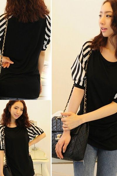 Áo thun cánh dơi tay phối sọc - mc099