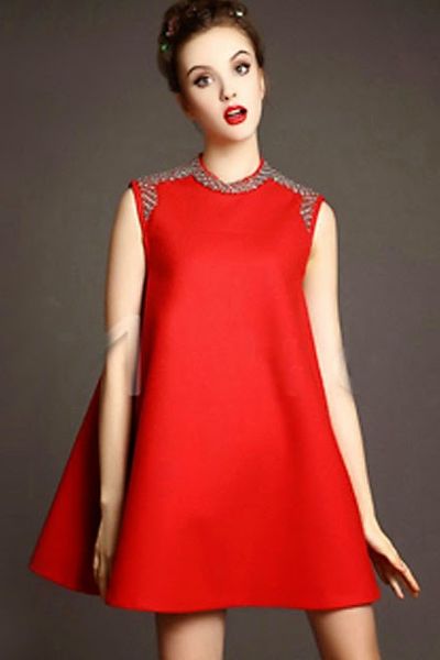 Đầm suông đính hạt miuco - 1104