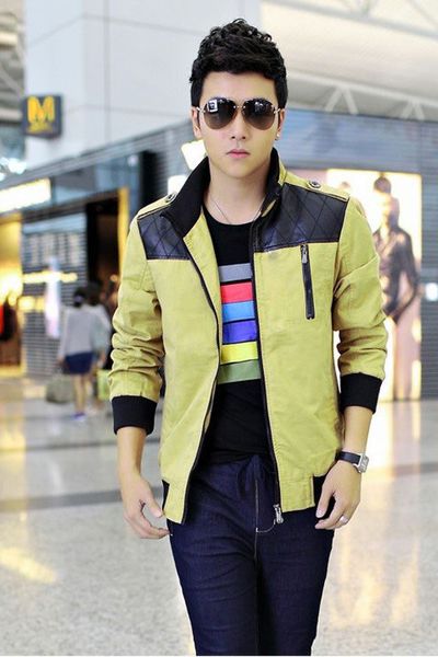 Áo khoác nam phối da - ak0243