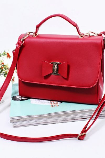 Túi xách kiểu đính nơ trước dễ thương sg107-240