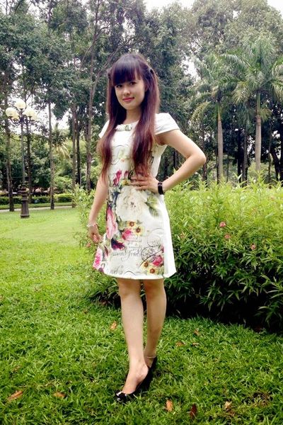 Đầm suông hoa nơ - 0709