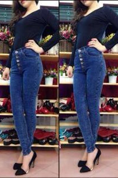 Xưởng chuyên sỉ - jeans dài 4 nút lưng cao