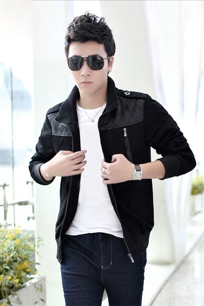 Áo khoác nam phối da - ak0243
