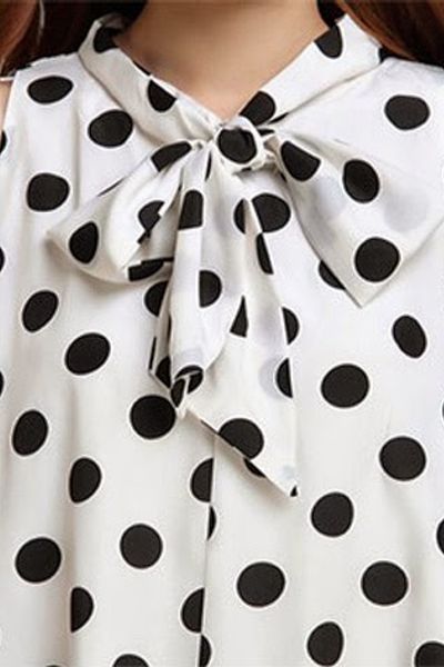 Đầm xòe chấm bi cột nơ - mc135 mã 1428