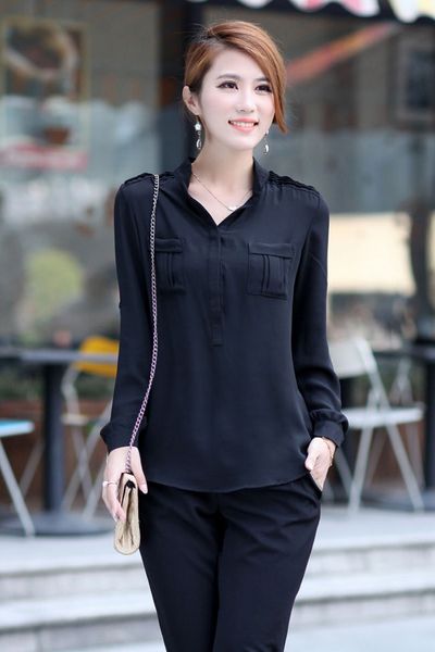 Áo sơ mi 2 túi xếp ly