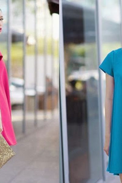 Đầm phom rộng oversize color