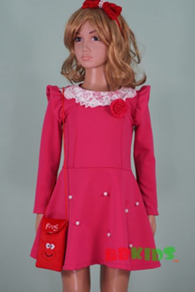 Đầm thun công chúa tay dài mừng giáng sinh và năm mới dam-484c