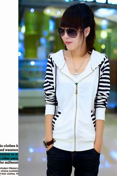 Áo khoác nữ phối sọc - ak0185